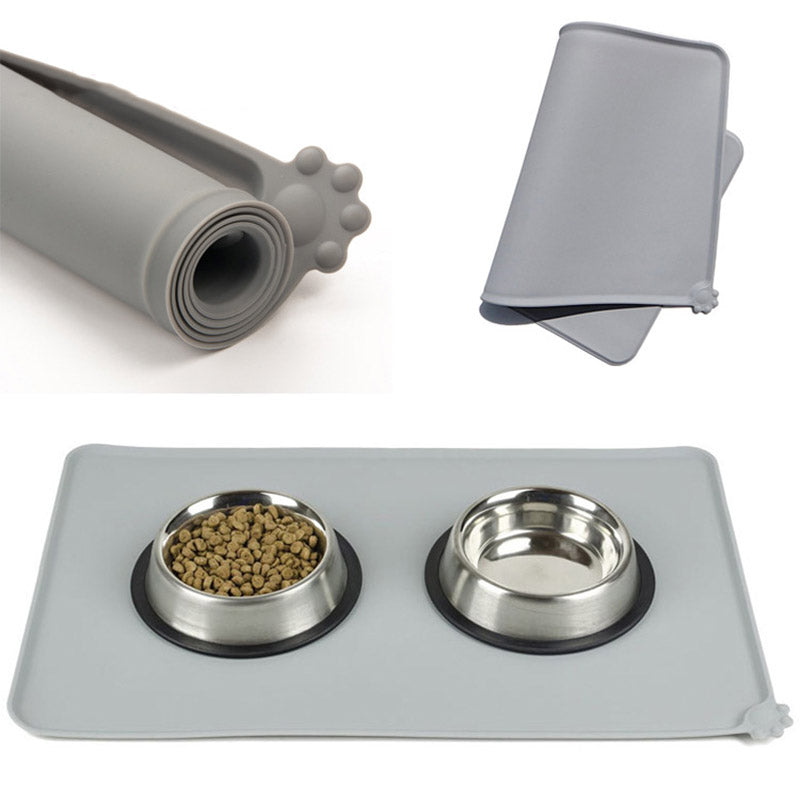 Einfarbige Silikon-Futtermatte für Haustiere