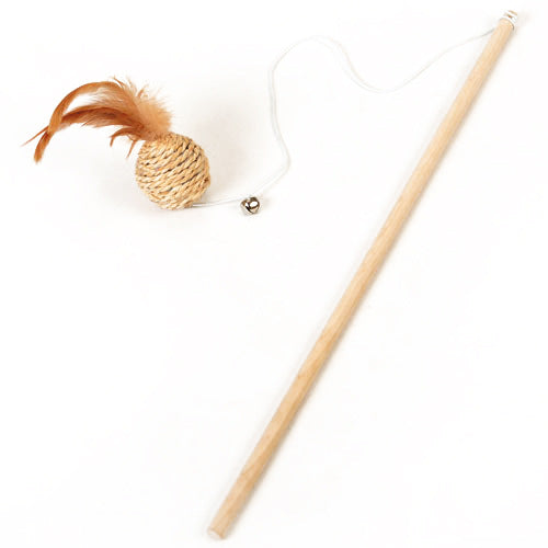 Lustiger Katzen-Spielstab aus Holz (Haustierspielzeug)